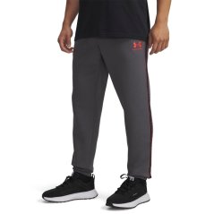 Under Armour Men's Icon Taping Closed Hem Fleece Joggers Castlerock/Red
