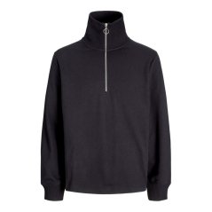 Jack and Jones Men's 1/4 Zip Fleece Fabric Black