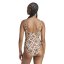 adidas Essentials Animal Print U-Back Swimsuit Brown/White