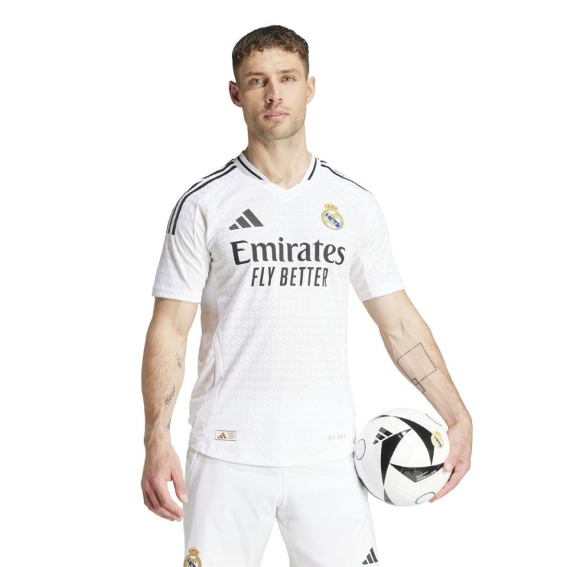 adidas Real Madrid Home Authentic Shirt 2024 2025 Adults White