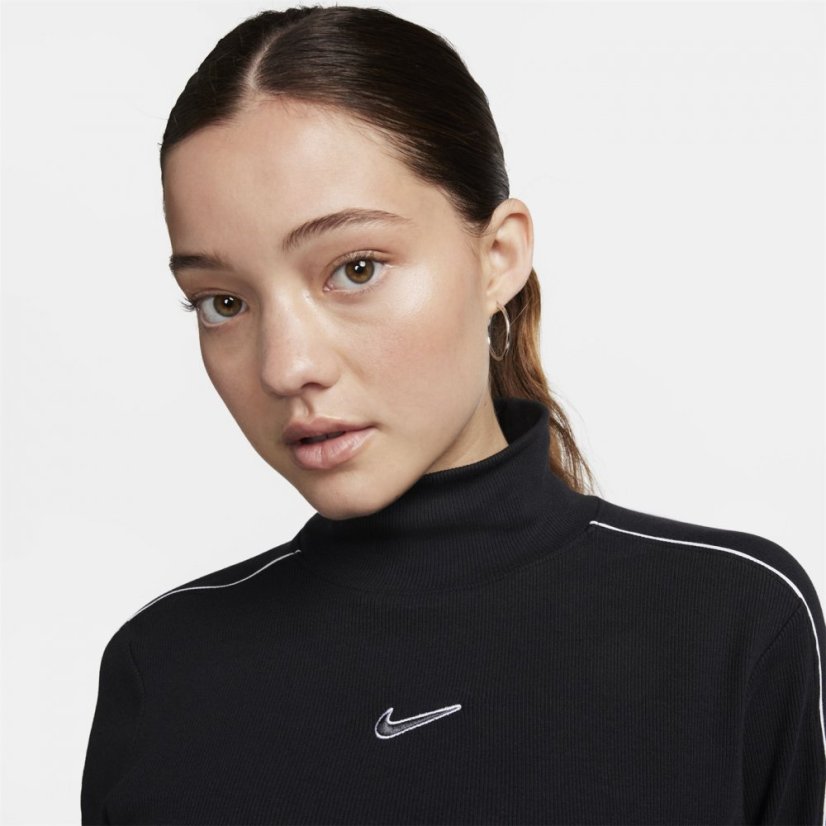 Nike Sportswear Women's Long Sleeve Top Black/White