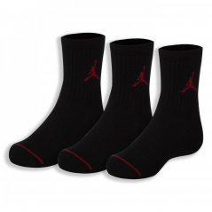 Air Jordan 3 Pack Crew Socks Juniors Black