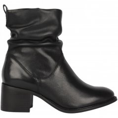 Linea Ruched Heeled Boots Black