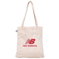 New Balance Graphic Stacked Logo Red Tote Bags Red Logo