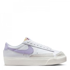 Nike Blazer Low Platform Shoes White/Lilac