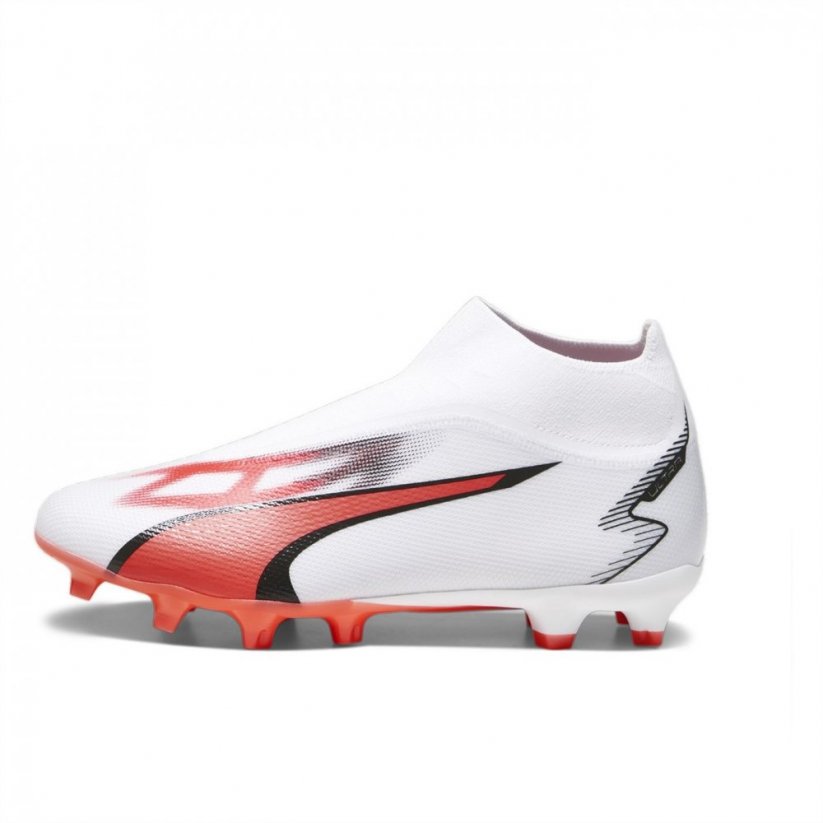 Puma Ultra Match Laceless Firm Ground Football Boots White/Pink