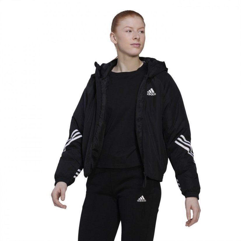 adidas Back to Sport Hooded Jacket Womens Black