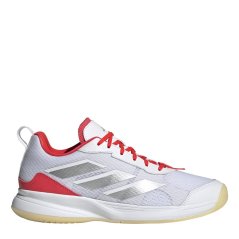 adidas Women's Avaflash Low Tennis Shoes White/Silver Me