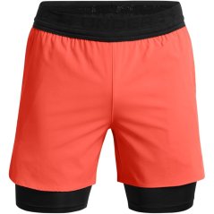 Under Armour Men's Peak 2-in-1 Woven Shorts Orange