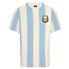 Score Draw Score Draw Argentina Home Shirt 1986 Blue/White - 10