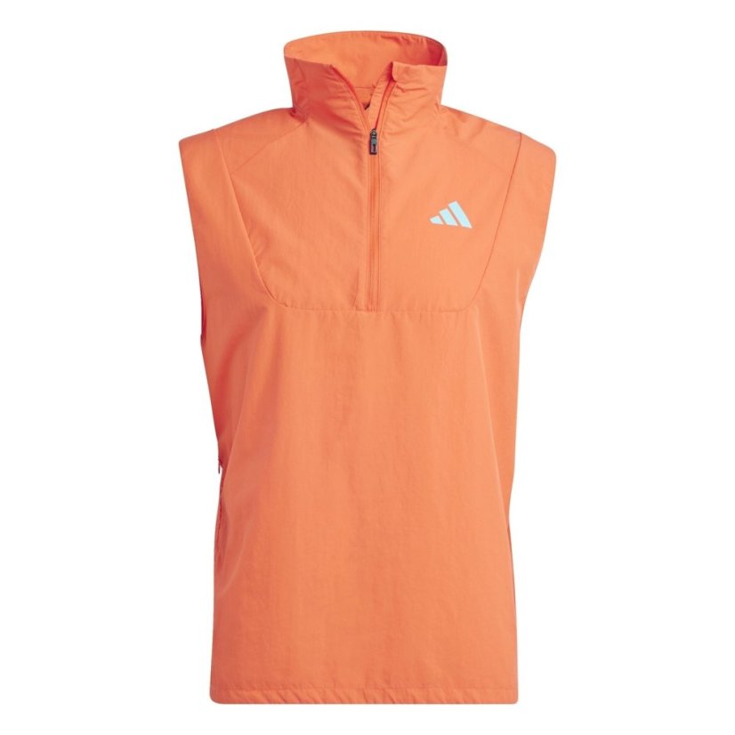 adidas Men's Adizero Half-Zip Performance Vest Red