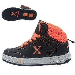 Sidewalk Sport Hi Top Junior Boys Skate Shoes Black/Orange