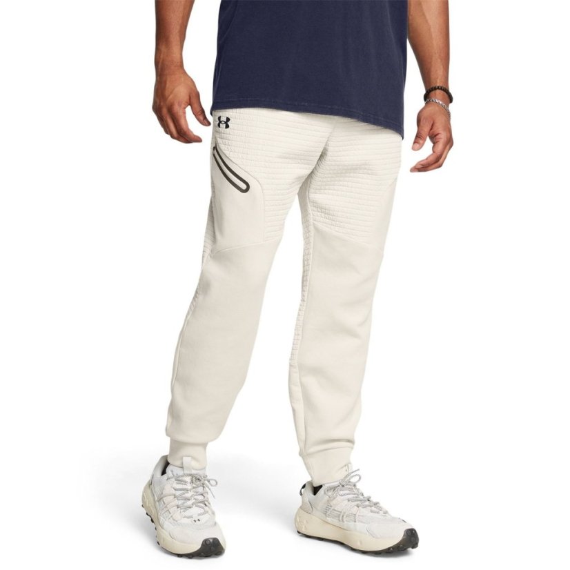 Under Armour Men's Unstoppable Closed Hem Fleece Joggers White