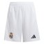 adidas Real Madrid Home Shorts 2024 2025 Juniors White