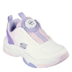 Skechers Unisex Kids' Slip On Trainers White/Purple