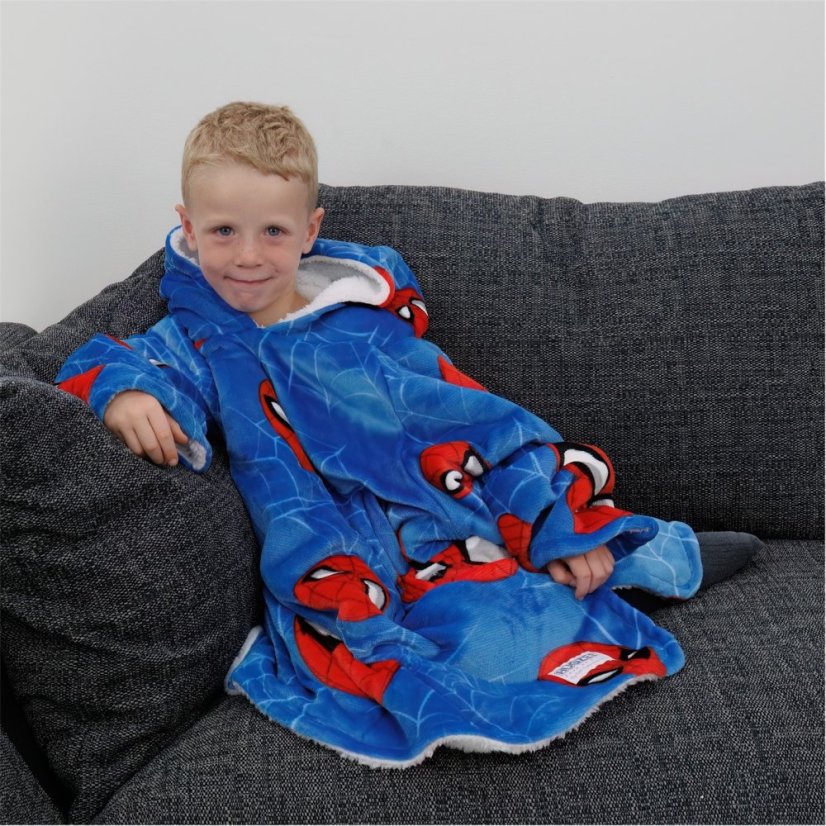 Disney Unisex Kids' Spidey Hood Fluffy Dressing Gown Disney