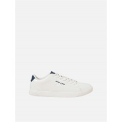 Jack and Jones Men's Bosley PU Casual Low-Top Trainers White/Navy