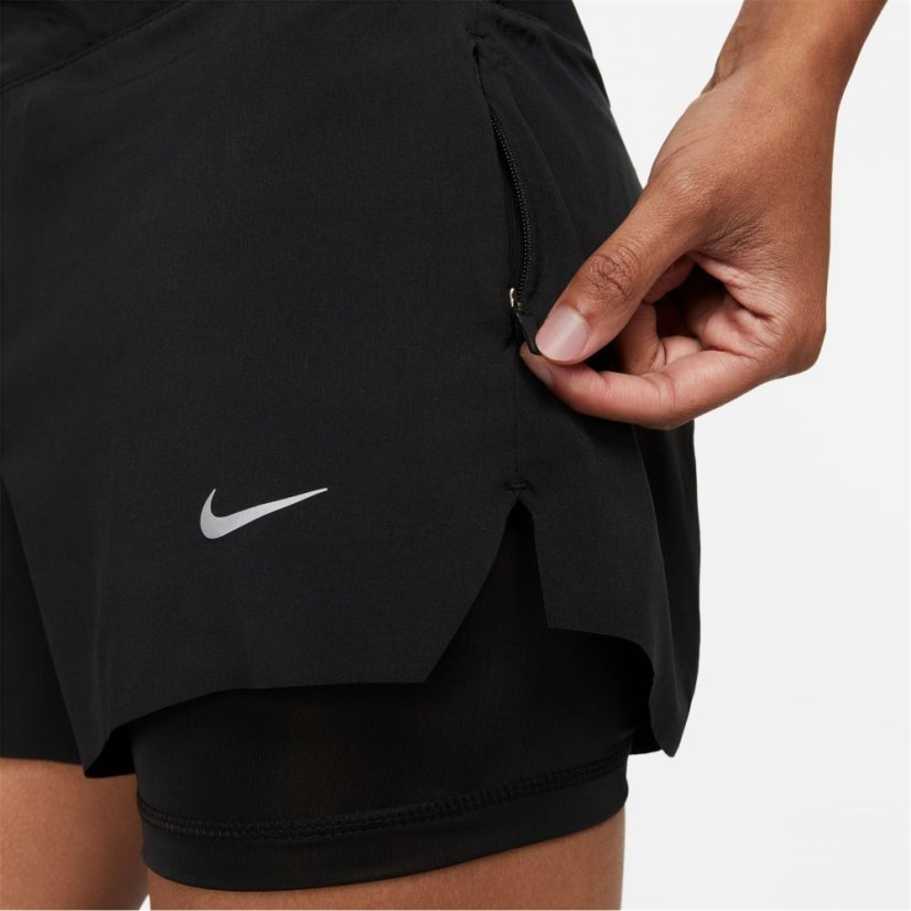 Nike Dri-FIT Swift Womens Mid-Rise 3 2-in-1 Shorts Black