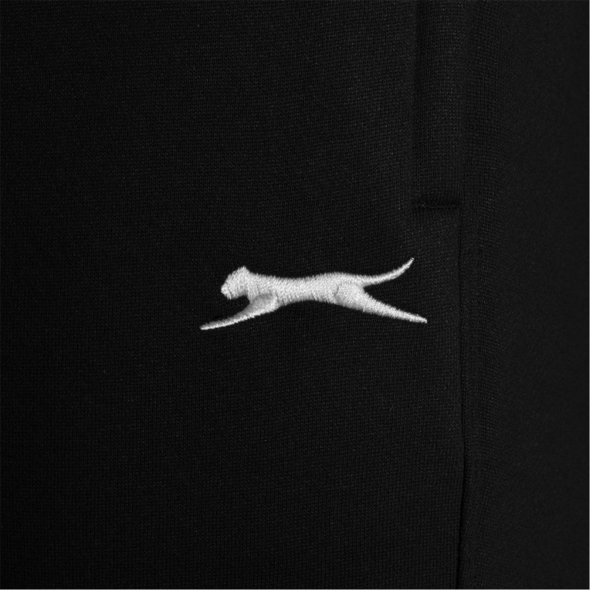 Slazenger Cuffed Fleece Jogging Bottoms Mens Black