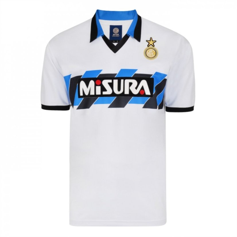 Score Draw Internazionale Away Shirt 1990/1991 Mens White