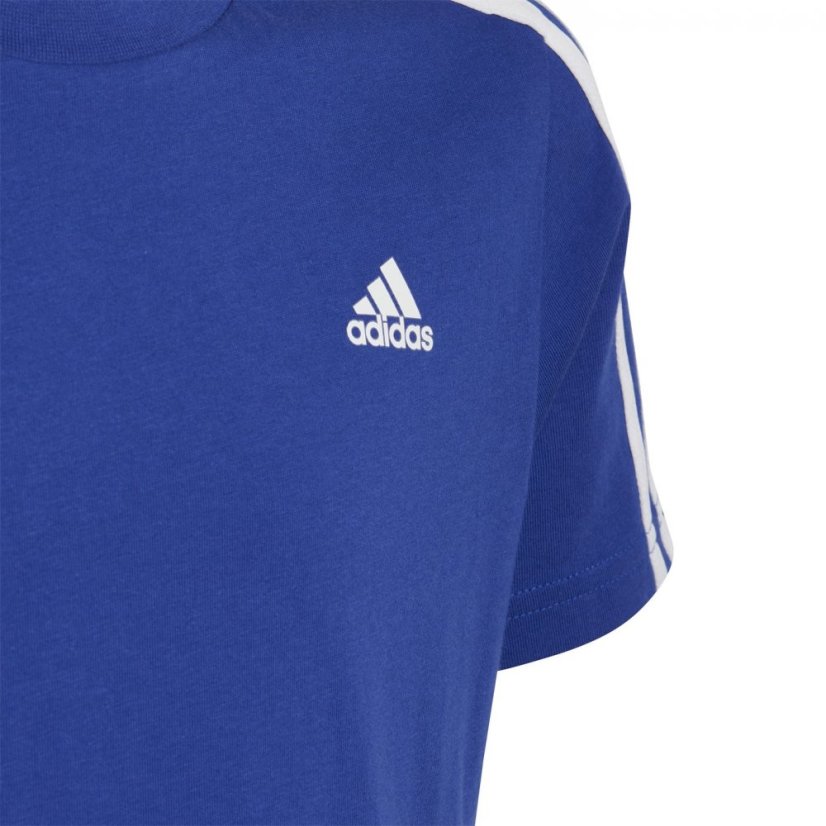 adidas Stripe Essentials T-Shirt Junior Blue/White