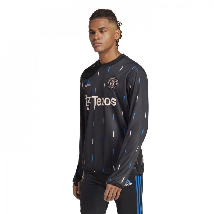 adidas Manchester United Pre-Match Warm Top Black/Pink