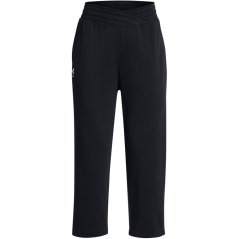 Under Armour Under Armour Ua Rival Terry Crop Wide Leg Tracksuit Bottom Womens Black