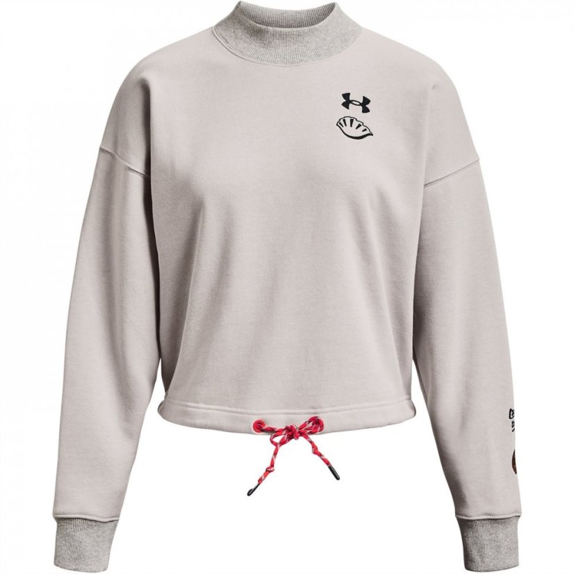 Under Armour Armour Ua Terry Lny Crew Sweatshirt Womens Grey