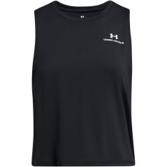 Under Armour Women's Vanish Energy Cropped Performance Gym Vest Black/White
