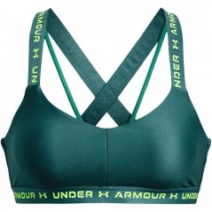 Under Armour Crossback Womens Sports Bra Coast Teal/Lime