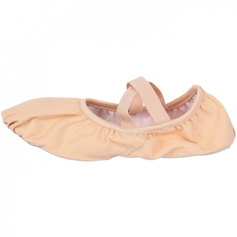 Slazenger Split Sole Canvas Ballet Shoe Childrens Nude