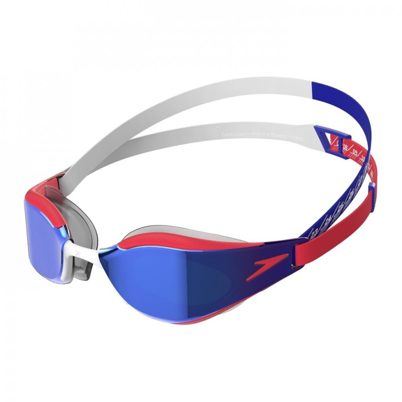 Speedo Fast Skin Hyper Elite Mirror Goggles Red/Cobalt