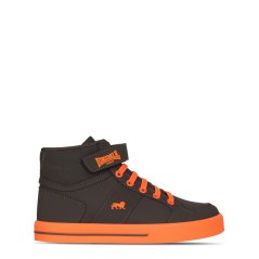 Lonsdale Canons Childrens Hi Top Trainers Grey/Orange