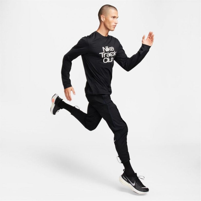 Nike Hyverse Track Club Men's Dri-FIT Long-Sleeve Running Top Black