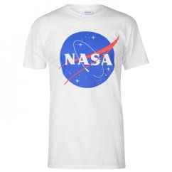 Official Classic Logo NASA pánské tričko White Insignia