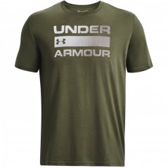Under Armour Team Wordmark Short Sleeve T Shirt Mens Green