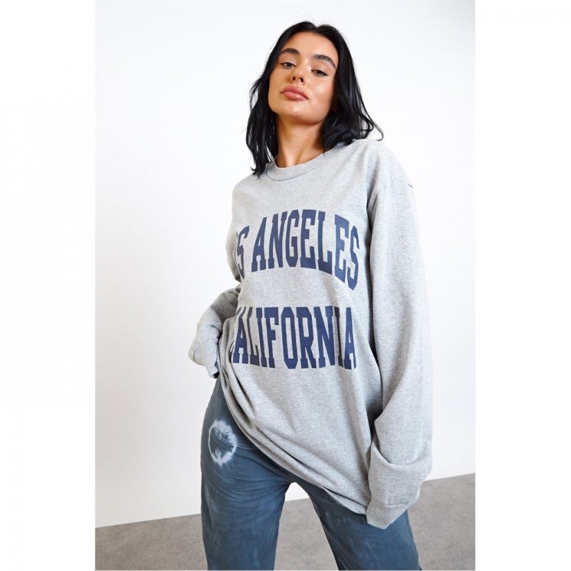 Daisy Street LA Sweatshirt GREY MARL