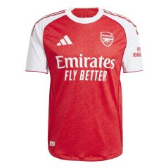 adidas Arsenal Authentic Home Shirt 2025 2026 Mens Red/White