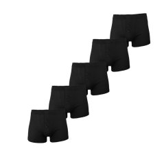 Donnay Mens Comfort-Fit Boxer 5-Pack Black