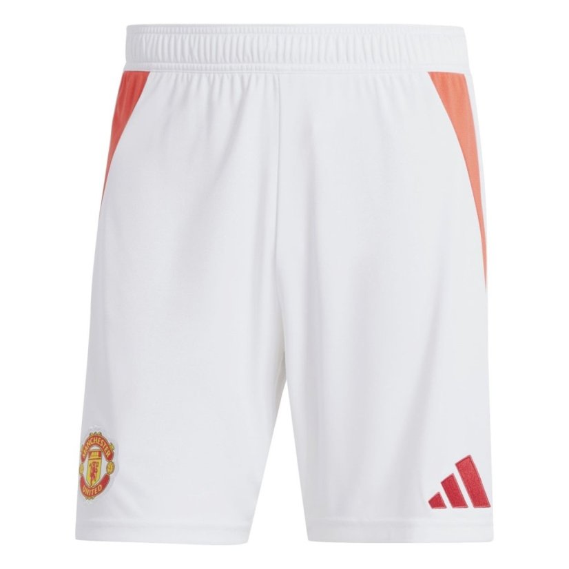 adidas Manchester United Home Shorts 2024 2025 Adults White