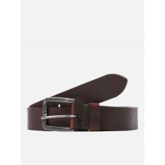 Jack and Jones Men's Victor Leather Belt Black Coffee