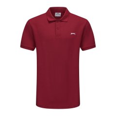 Slazenger Plain pánské polo tričko Berry
