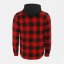 Lonsdale Men's Hooded Long Sleeve Sherpa Jacket Red/Black