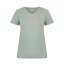 Slazenger Ladies V Neck Tee Shirt Moss Green
