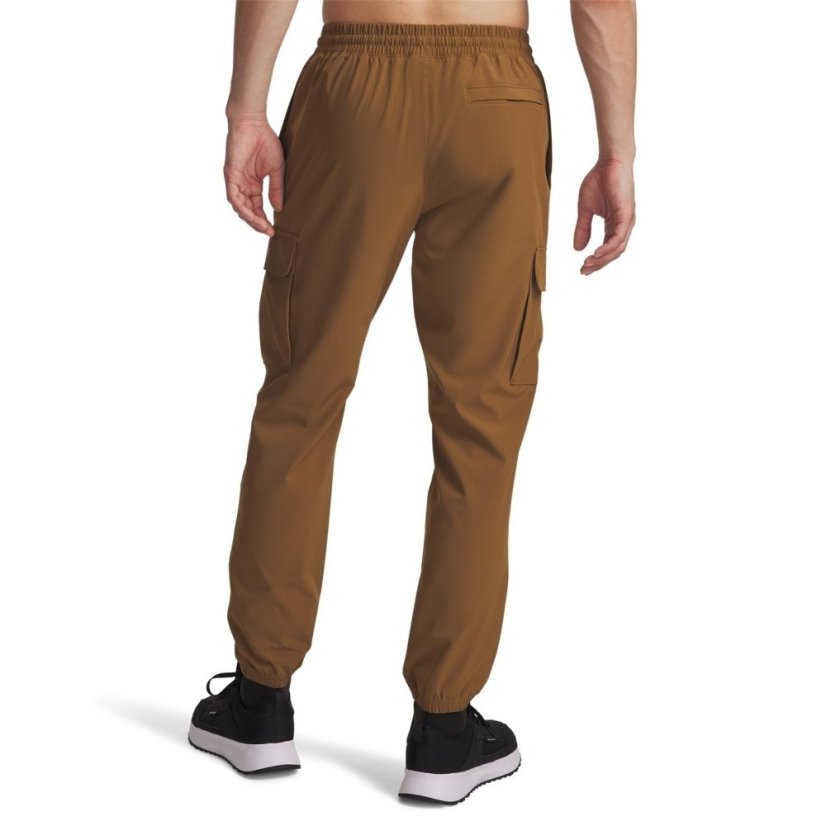 Under Armour Men's Vibe Woven Open Hem Fleece Joggers Brown