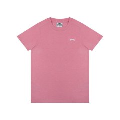 Slazenger Junior Boys Plain Tee shirt Pink Marl