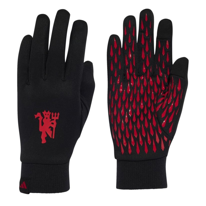 adidas Manchester United Home Fieldplayer Gloves Black/Red