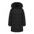 SoulCal Women's Water Resistant Faux Fur Trim Windproof Long Sleeve Puffer Jacket Black