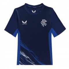 Castore Rangers FC Training T-Shirt Juniors Navy/Blue