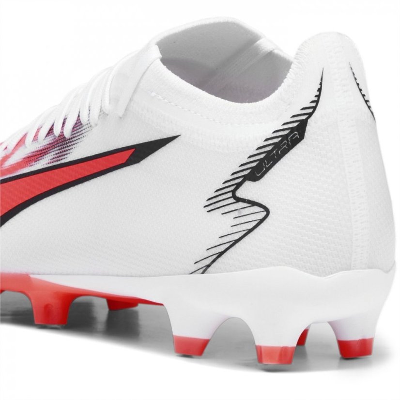 Puma Ultra Match.3 Womens Firm Ground Football Boots White/Pink